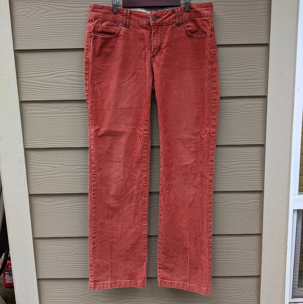 PrAna Orange Corduroy Pants